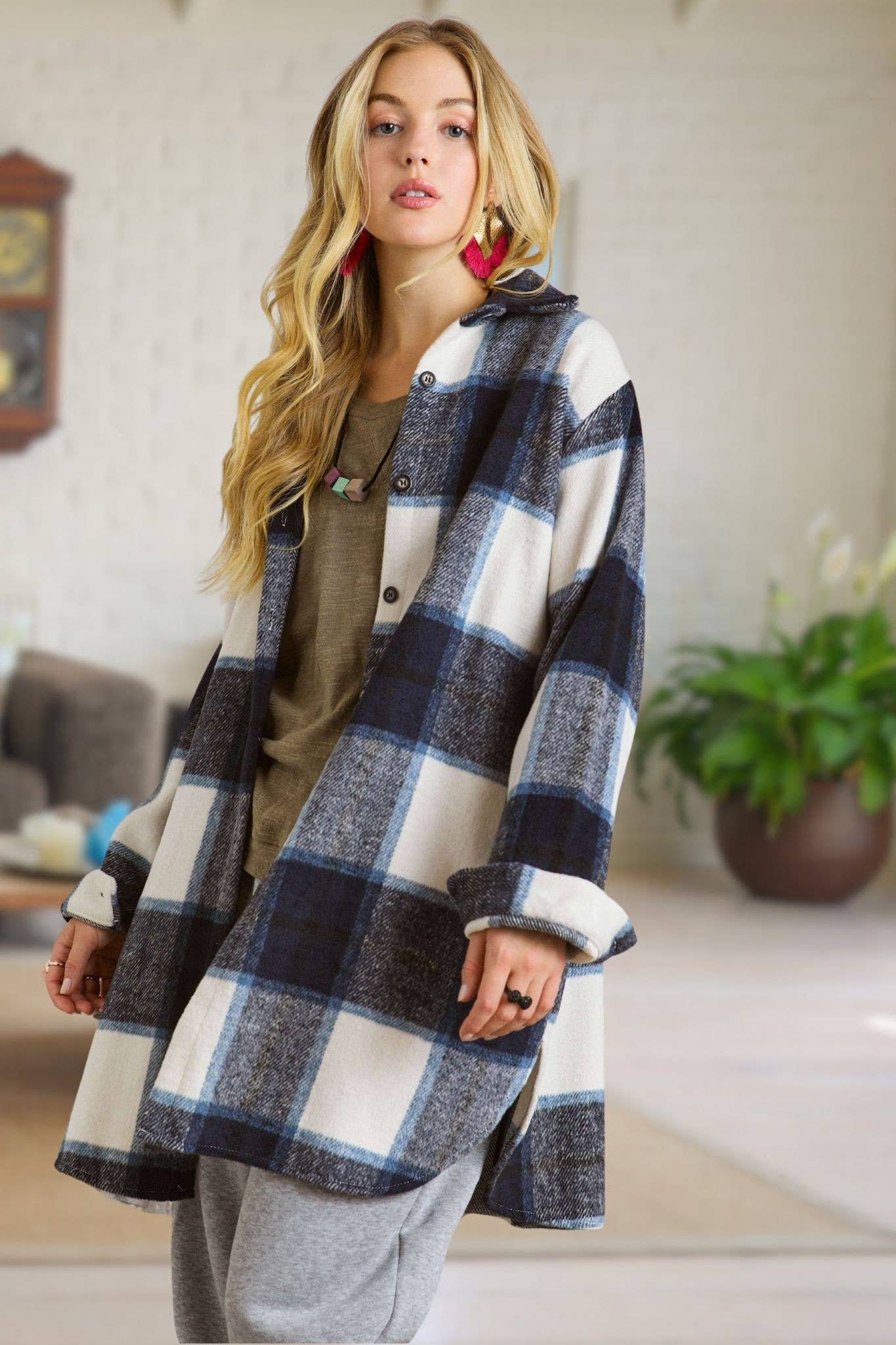 PLAID FLANNEL SHACKET