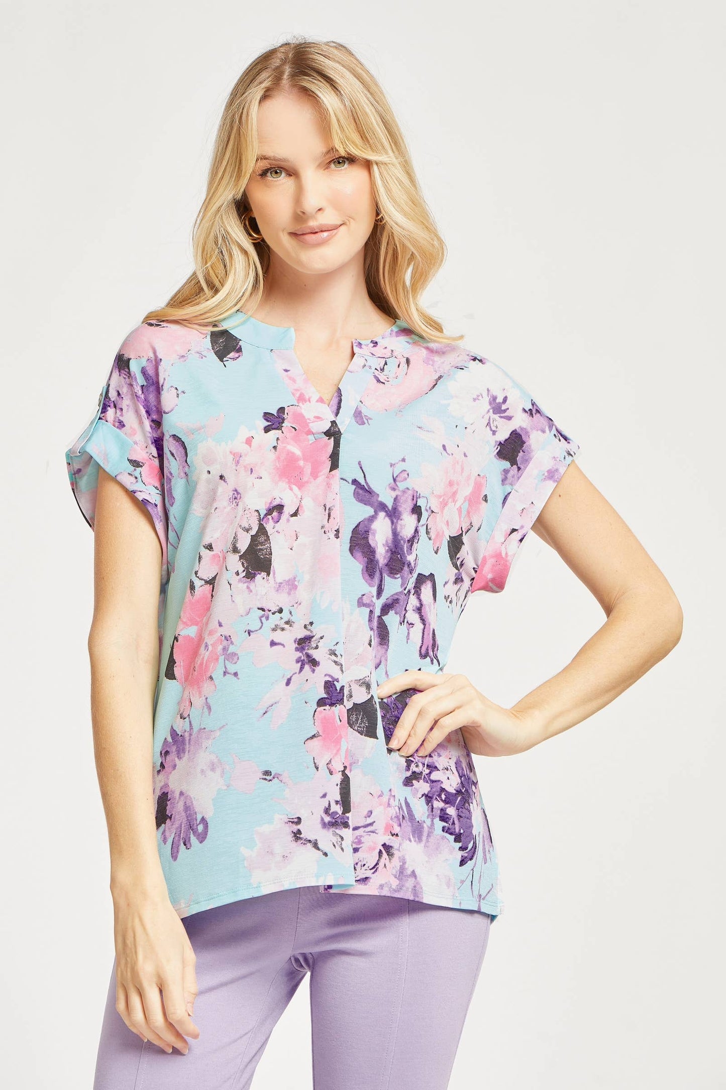 Lizzy Dolman Short Sleeve Wrinkle Free