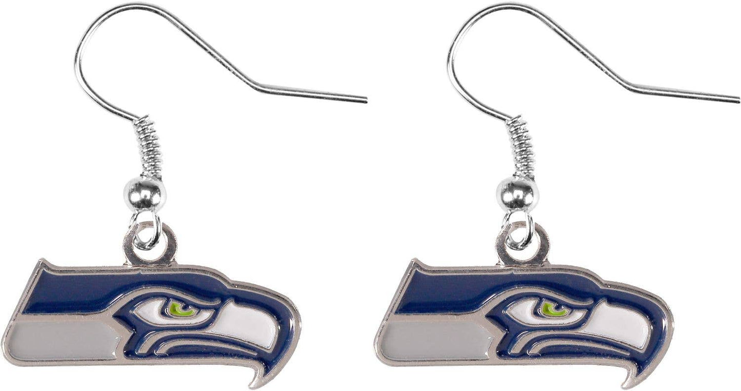 NFL Seattle Seahawks Logo Dangle Earrings