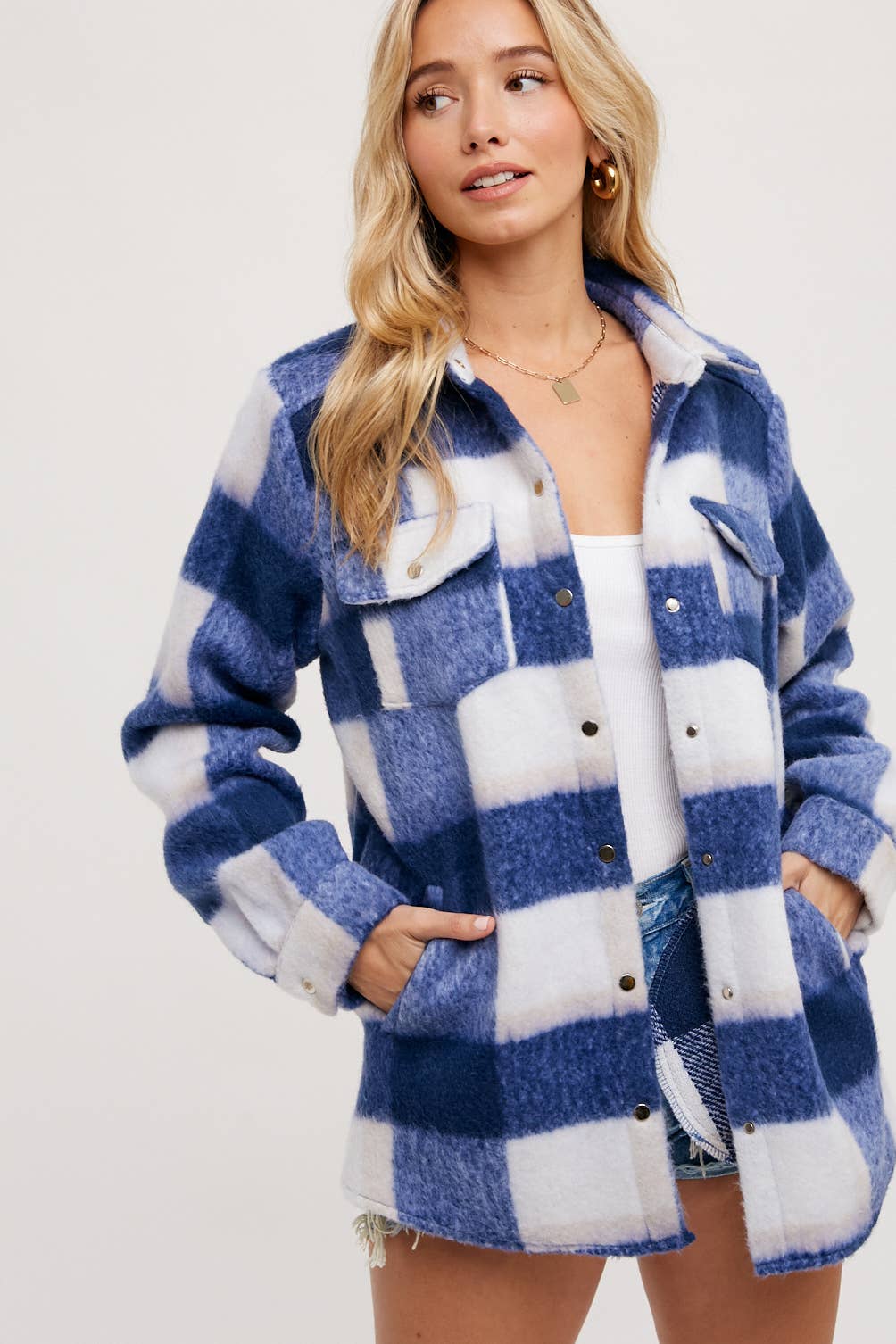 FLANNEL PLAID SHERPA SHACKET