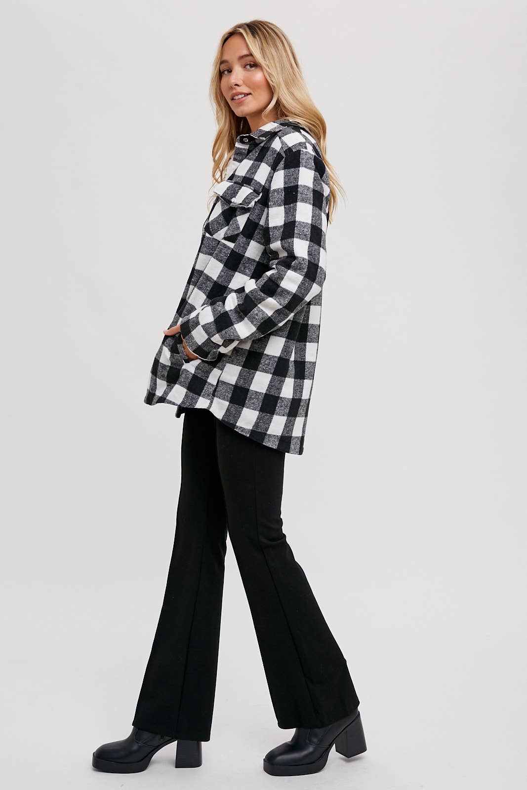BUFFALO PLAID SHERPA-LINED SHACKET