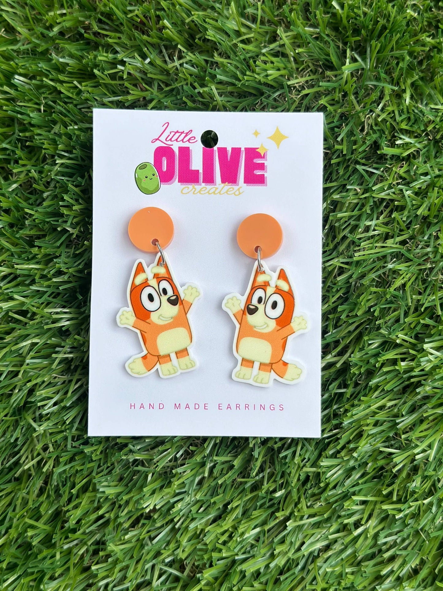 Bluey Dangle Earrings - Playful Whimsical Variations