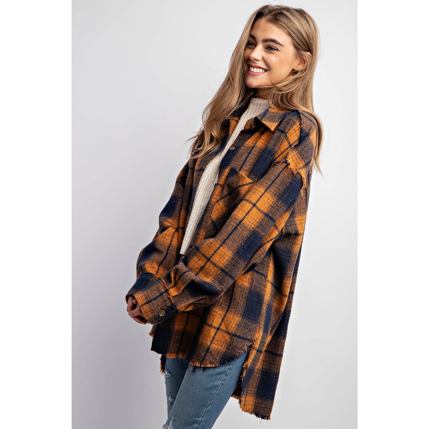 SUPER SOFT PLAID SHACKET