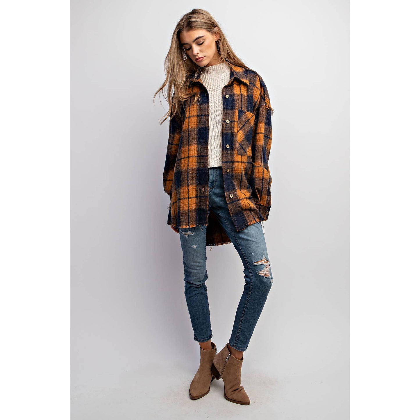 SUPER SOFT PLAID SHACKET