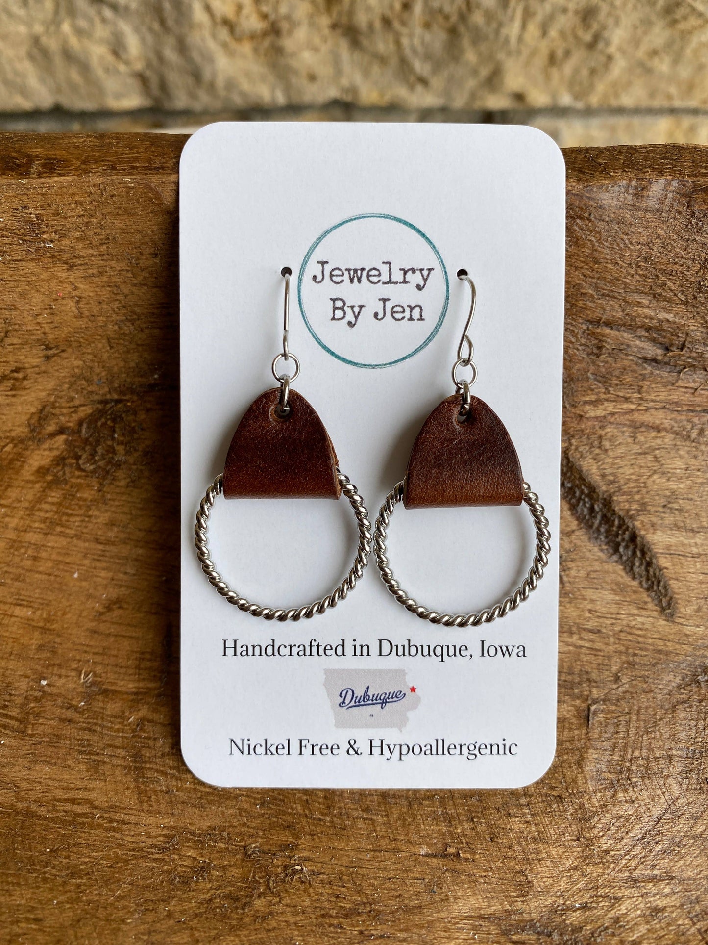 Twisted Hoop: Tennessee Whiskey earrings
