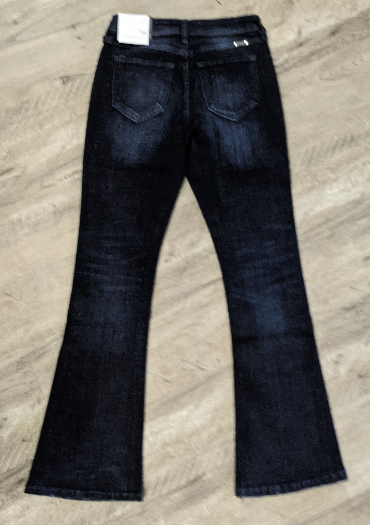 Kancan Dark Wash Petite Flair Jeans