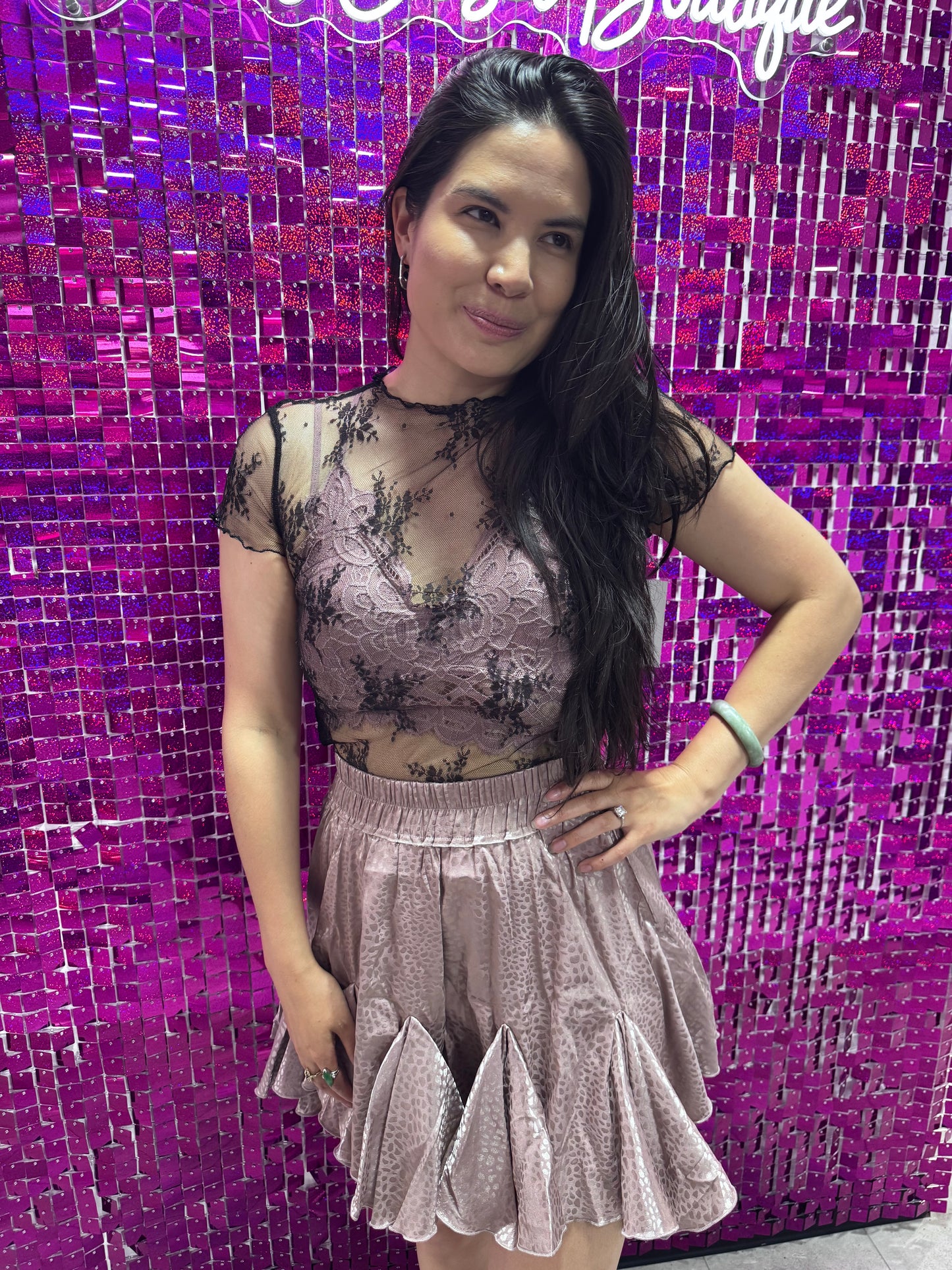 Satin Mini a Skirt SALE