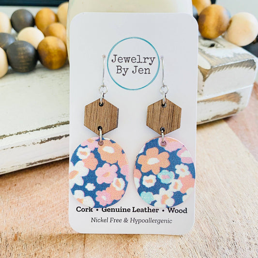Walnut Hexagon & Wallflowers