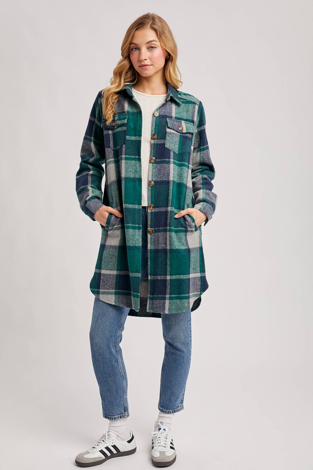 FLANNEL LONGLINE SHACKET