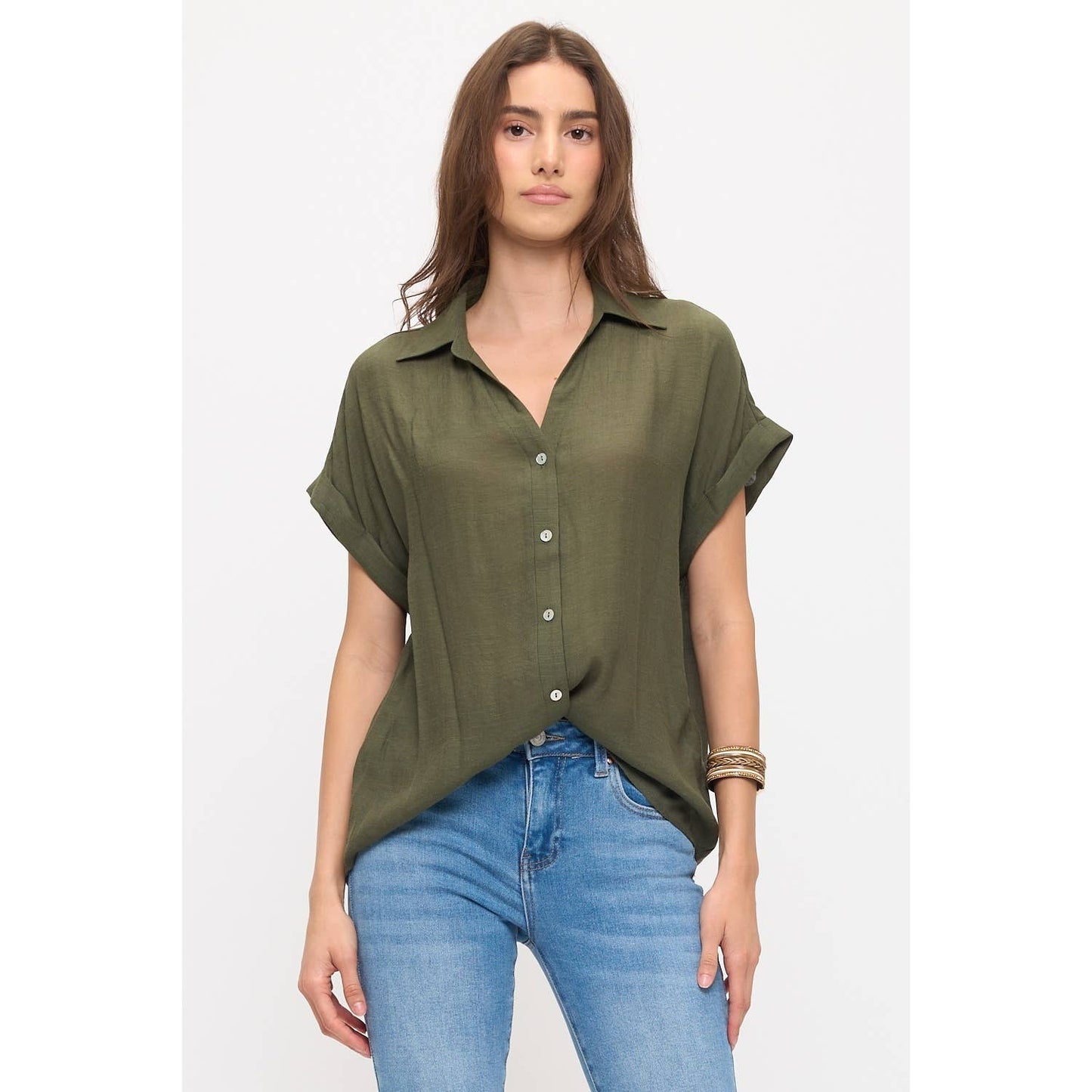 GAUZE UTILITY COLLAR SHIRT