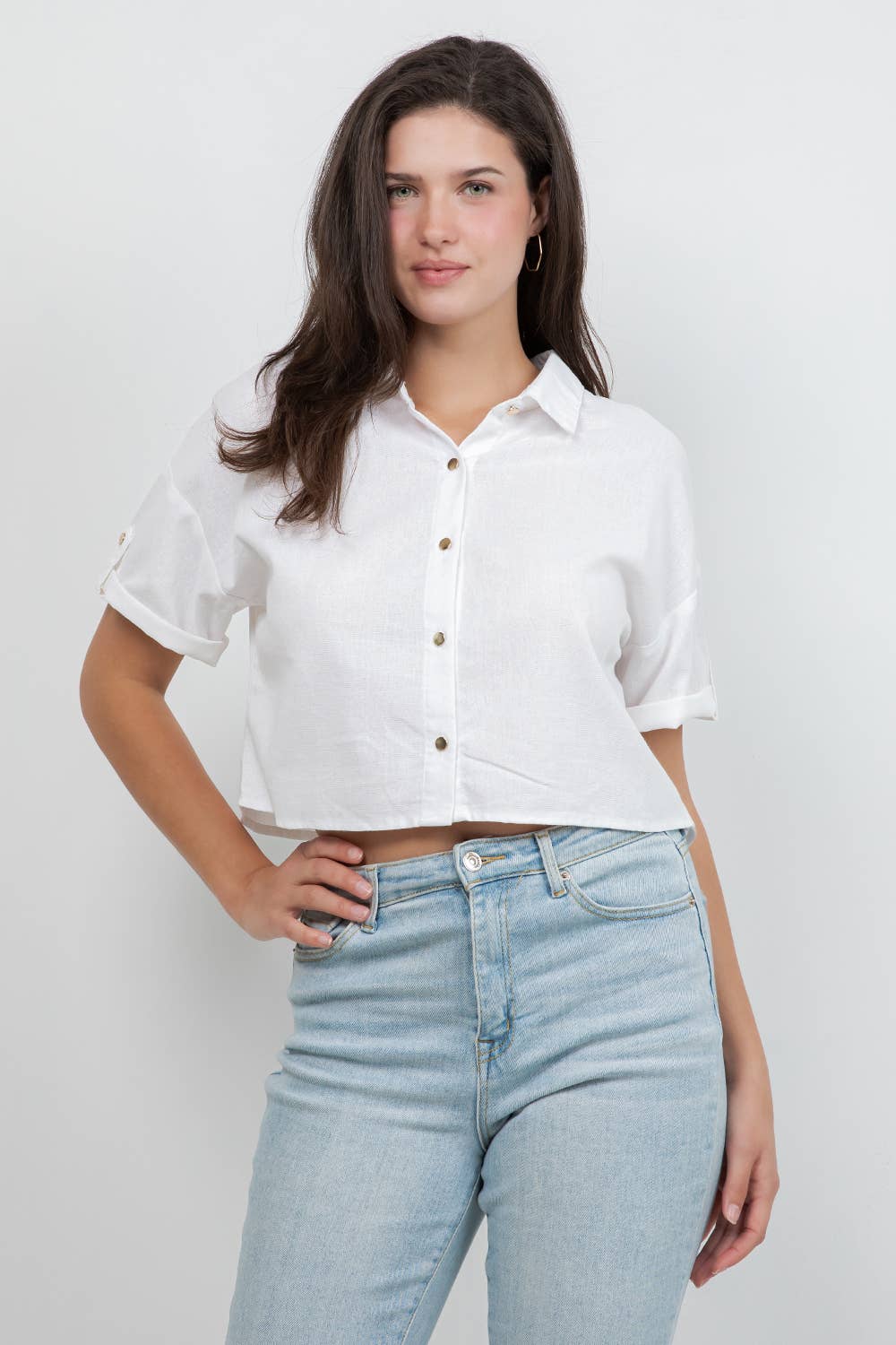 Line Cropped Top
