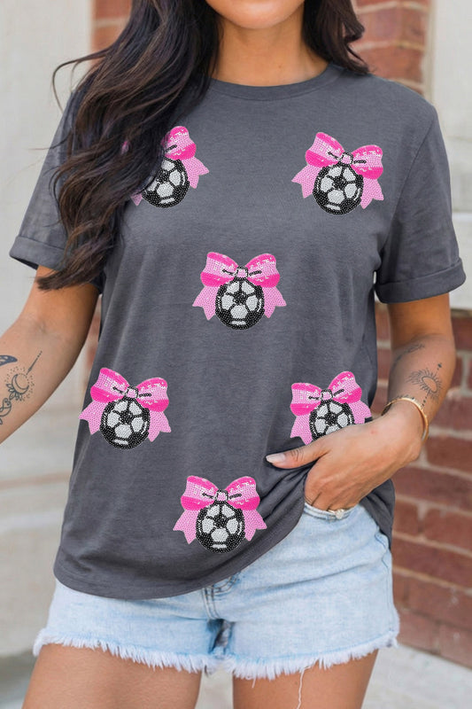 Sequin Bow N Soccer