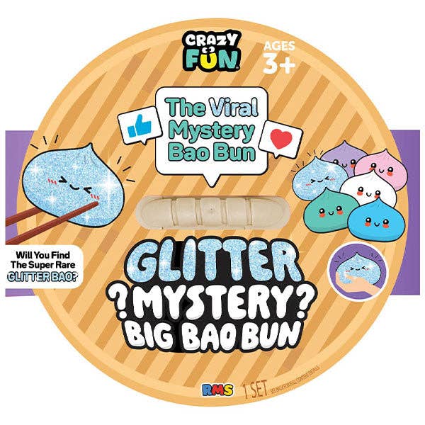 Instock! Crazy Fun Official RMS Big Mystery 7" Bao Bun –Rare Glitter SQUISHY