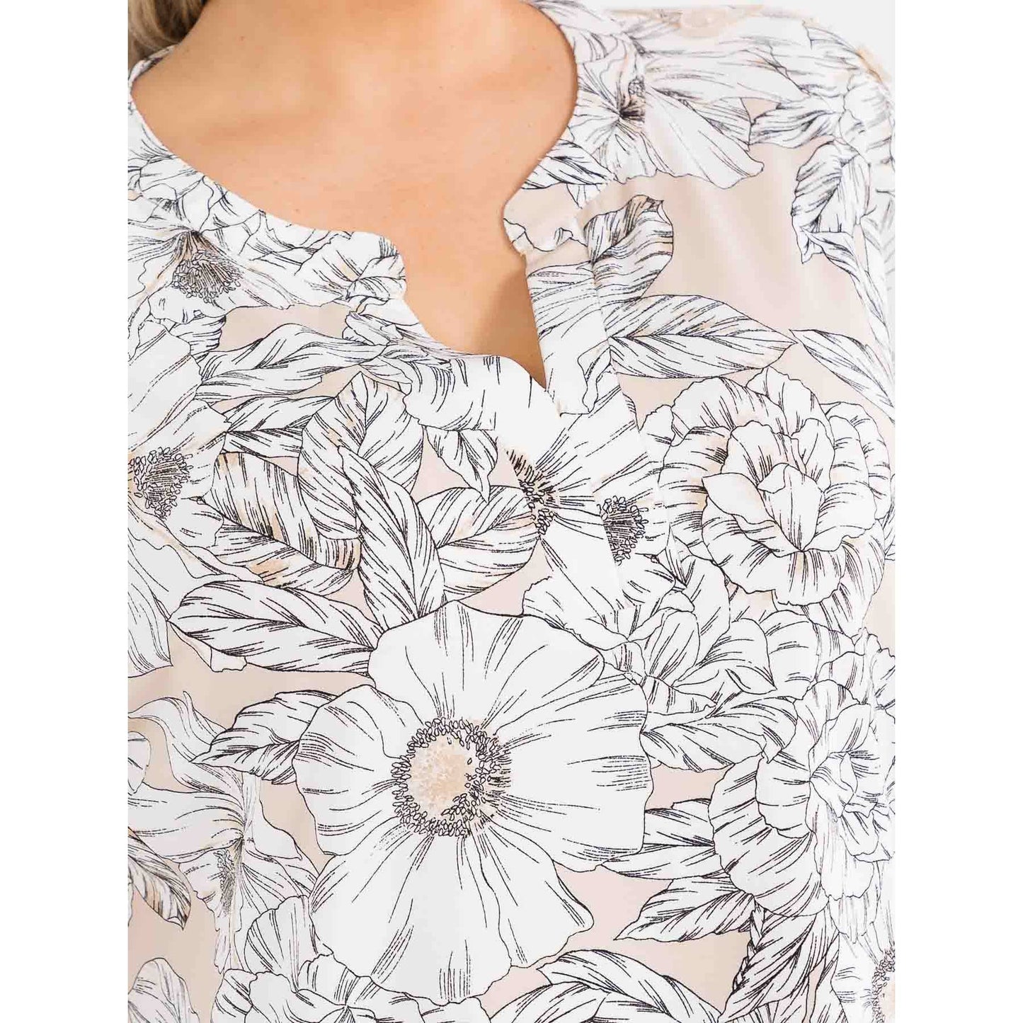 PLUS MOSS CREPE BUTTON SHOULDER DOLMAN