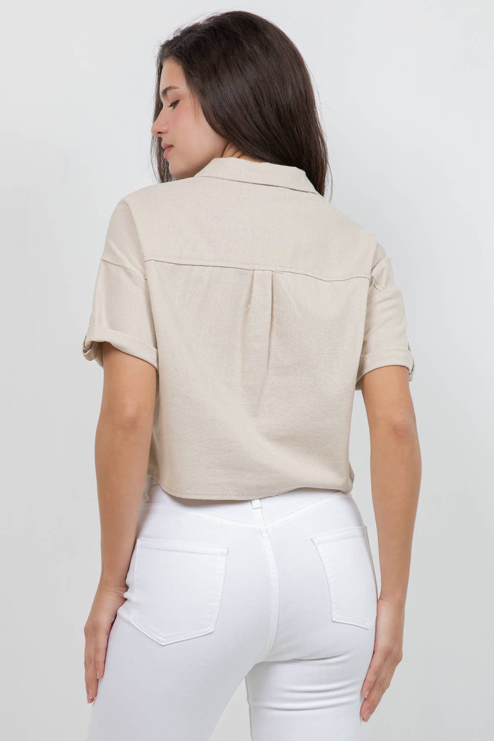 Line Cropped Top