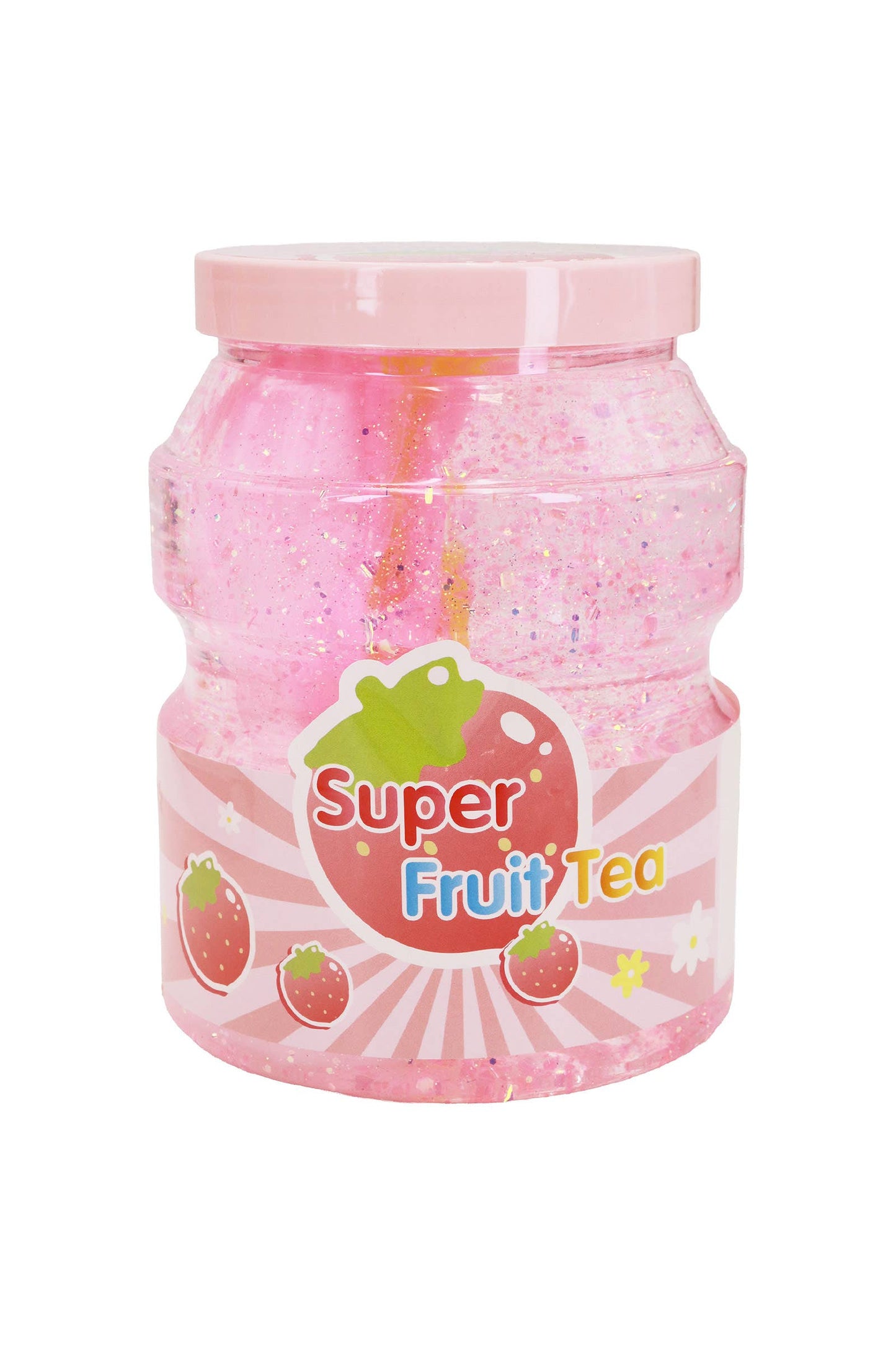 Super Fruit Tea Jumbo Glitter Slime Jar EST Arrival Mid Aug