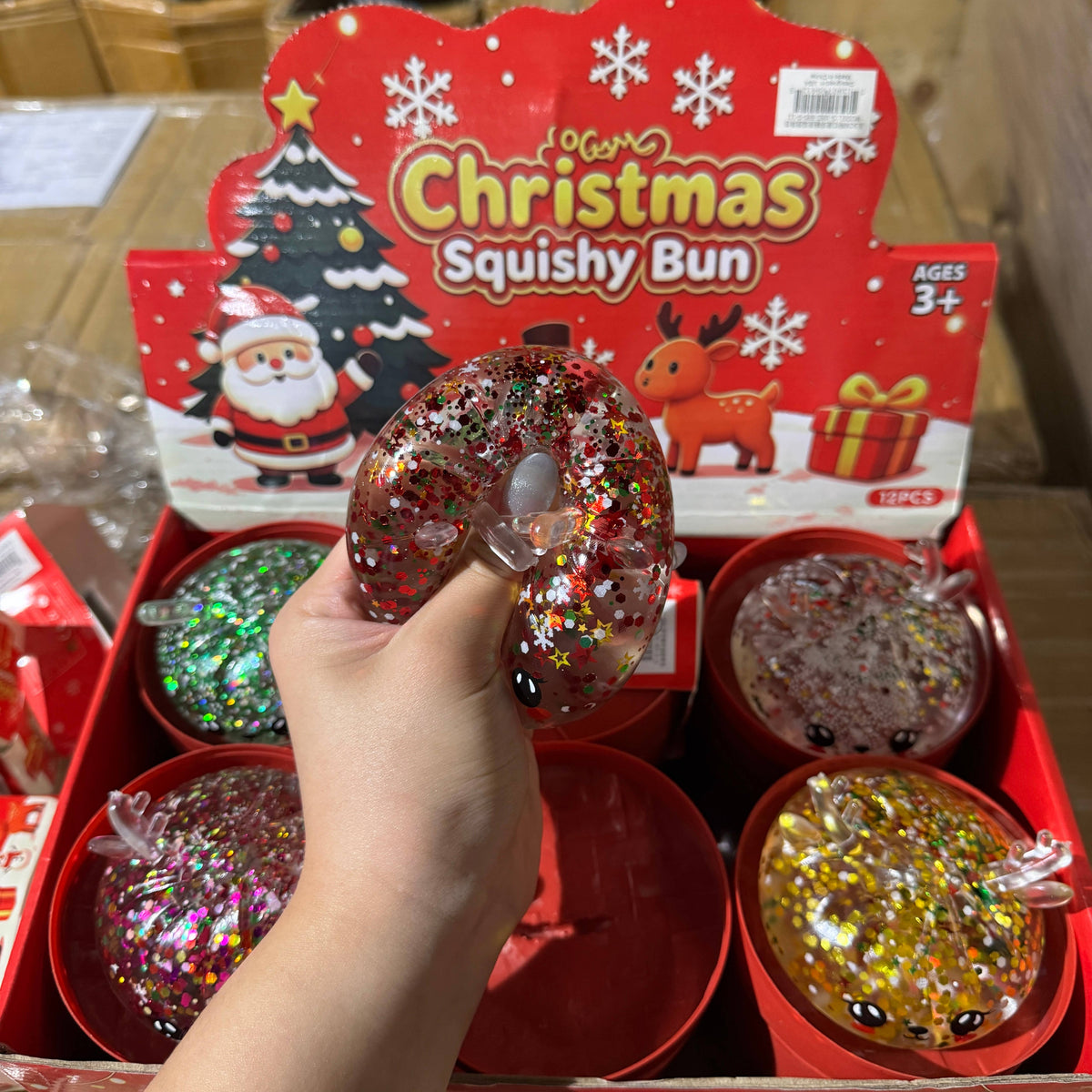 WRAPPED SS Light Up Reindeer Dumpling SQUISHY