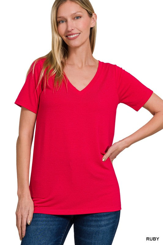 Zenana V Neck Tee