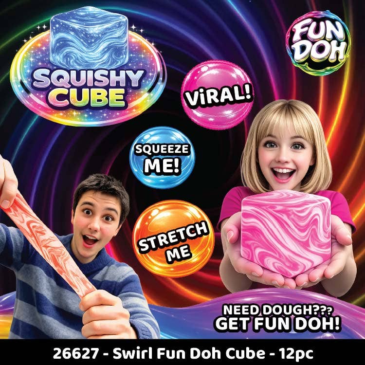Fun Doh Swirl Squishy Cubes Viral