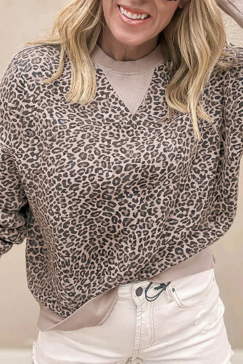 Leopard Liz Crew Neck
