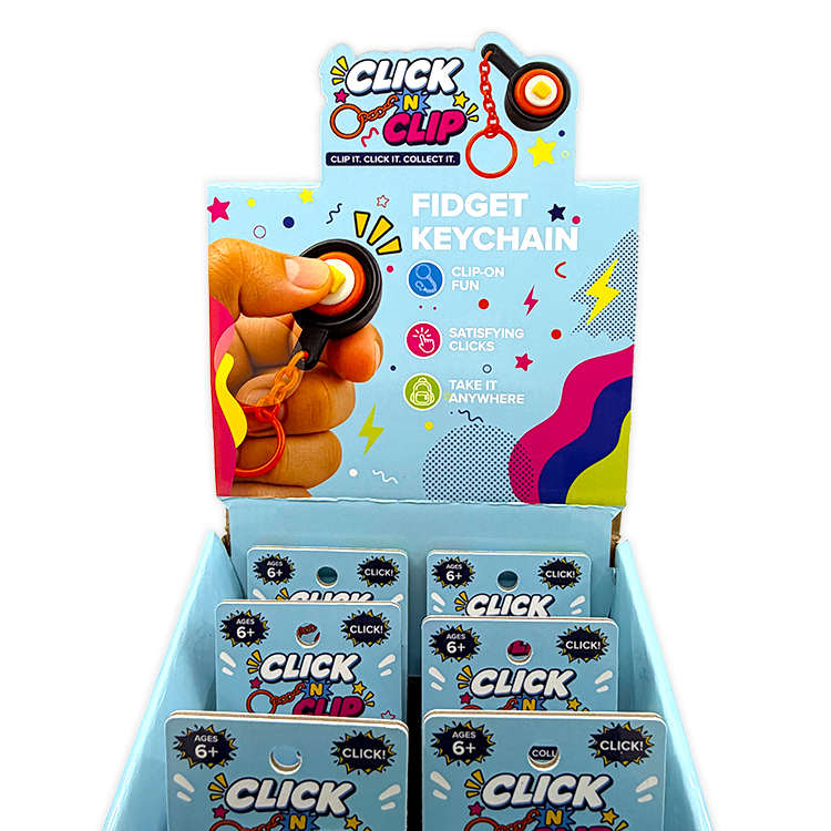 Click N' Clip Foods Fidget Clicker Keychain