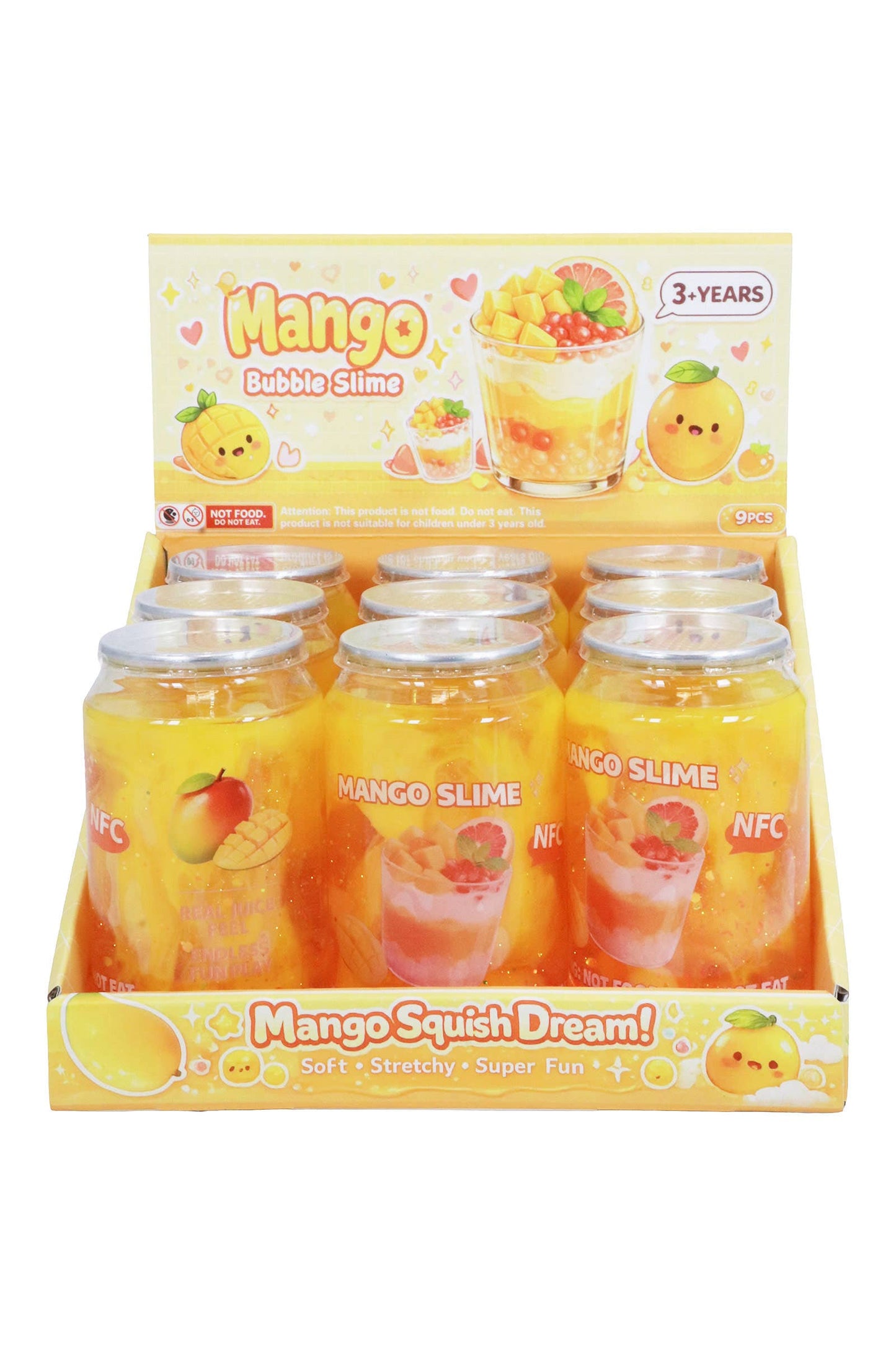 Sparkling Mango Fruit Soda Can Glitter Slime EST Arrival Mid Aug