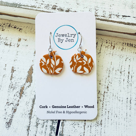 Mini Pumpkin Earrings: Orange Willow