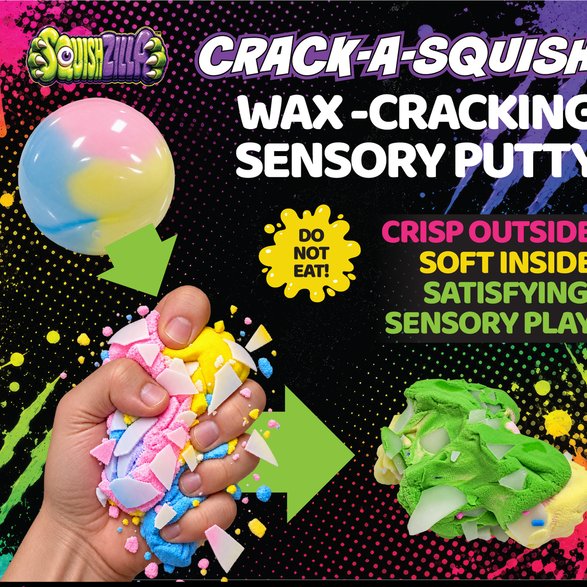 Fun Doh Wax-Cracking Sensory Colorful Putty SHIP OCT 20th