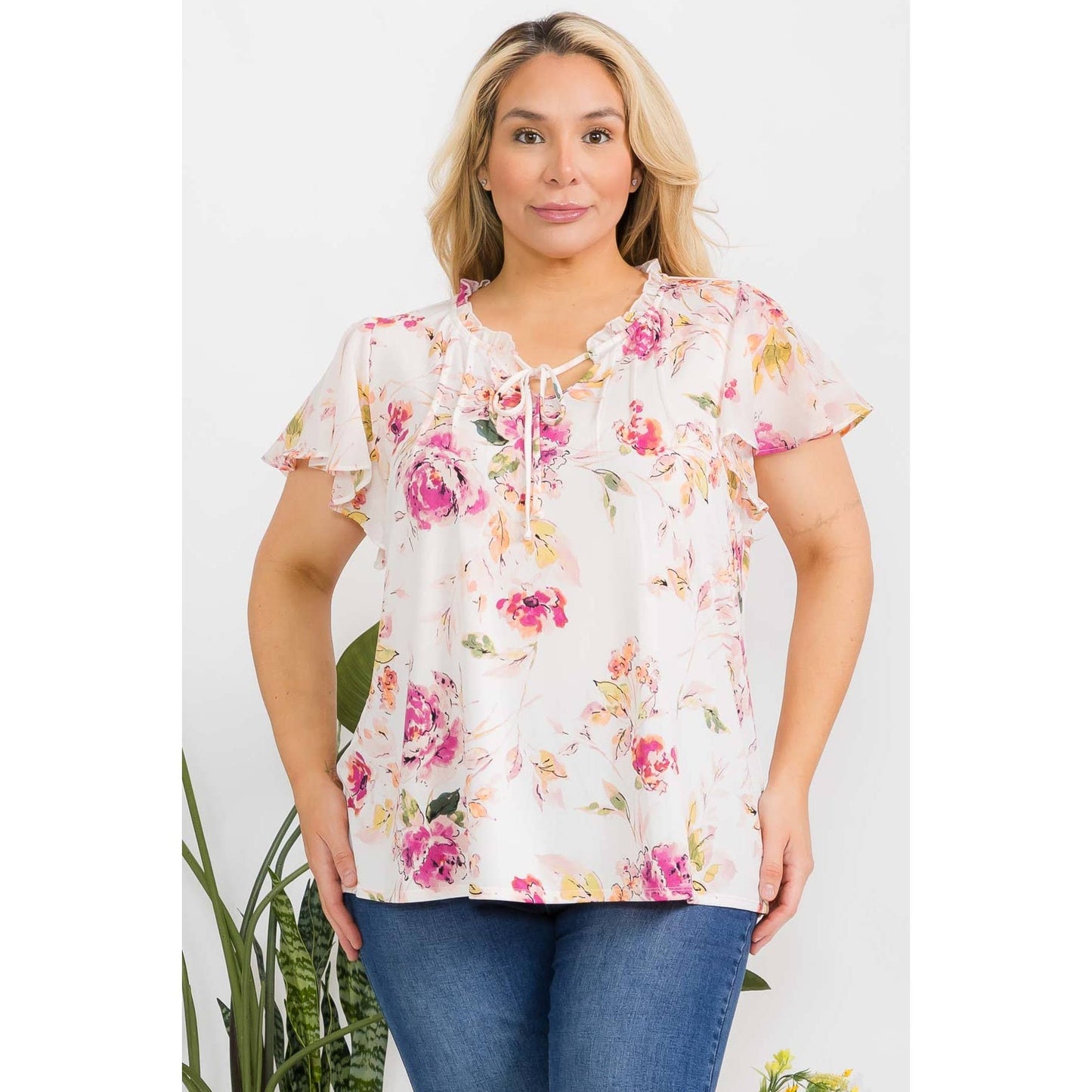 Curvy Flutter Top