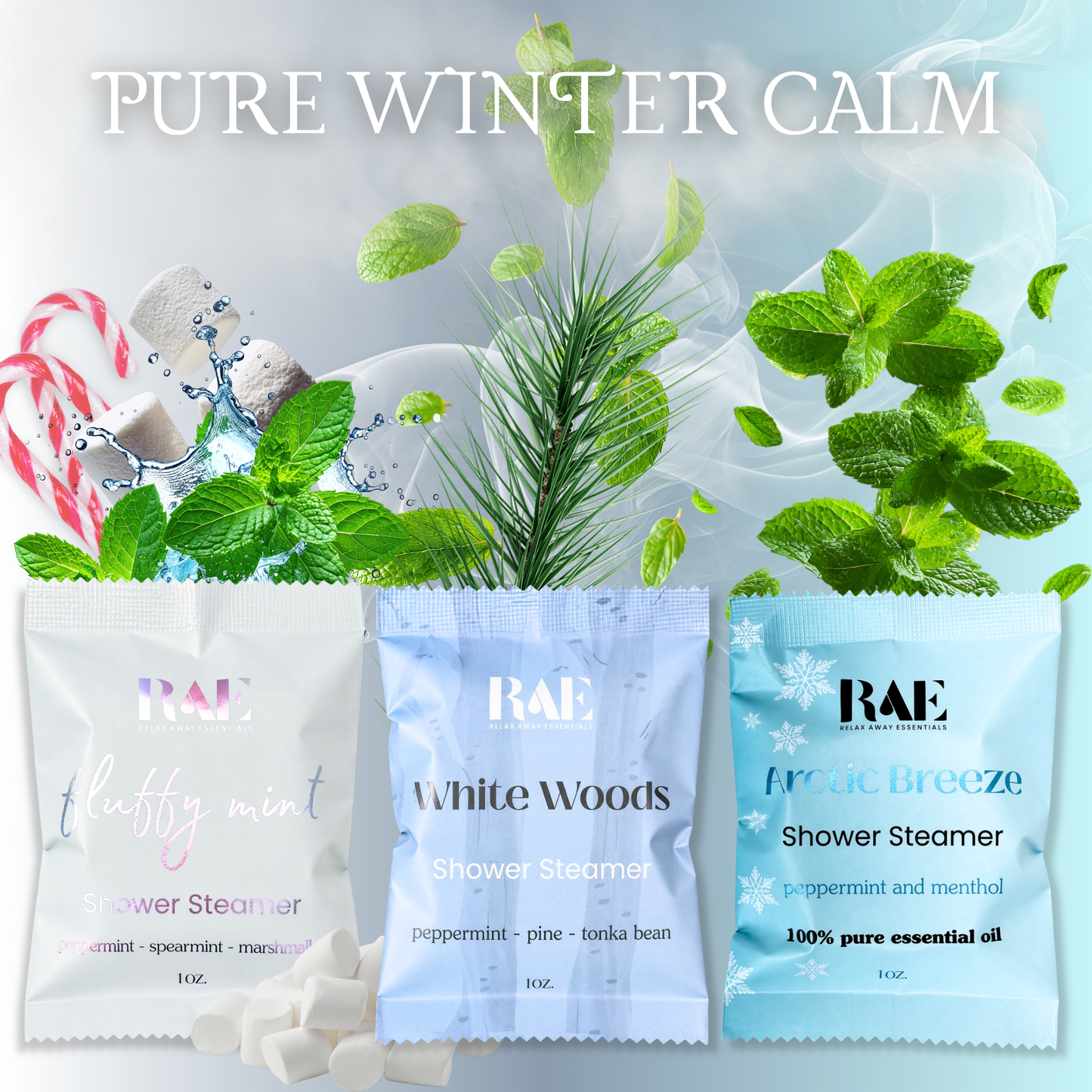 Frost and Fir Shower Steamers 6 Pack - Made in USA
