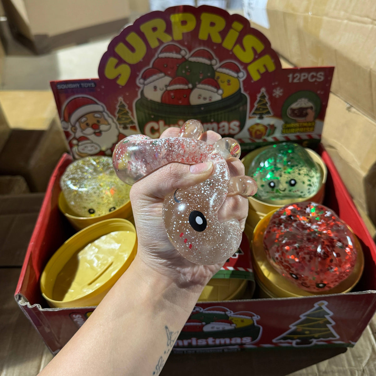 NEW Coconut Oil Vaseline Glitter Christmas Dumpling SQUISHY