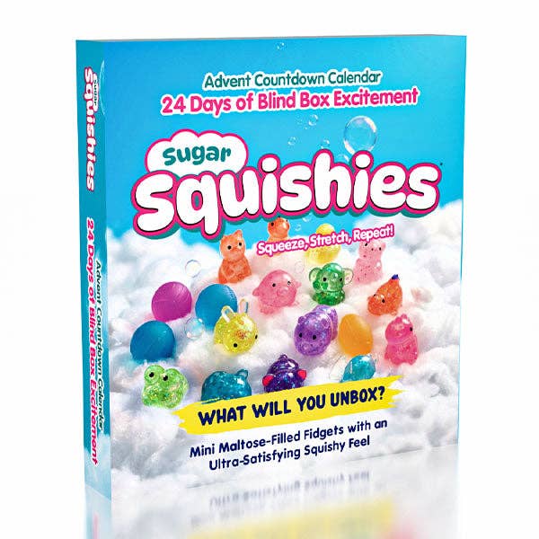 ARRIVES NOV 10th-Sugar Squishies® Mini Maltose Fidget Toys 24-Day Advent Countdown Calendar