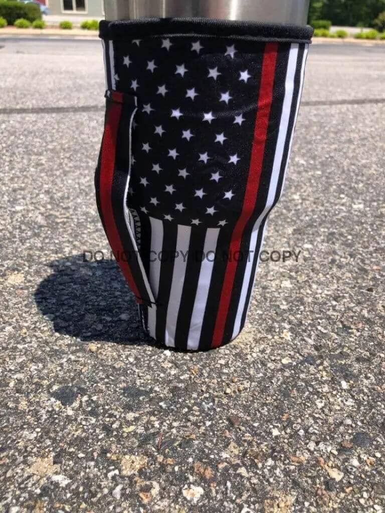 20 OZ Red Line Cup Cover Sip Sleeve Fits 20-32 OZ Cups