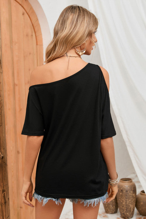 Slouch shoulder Tee