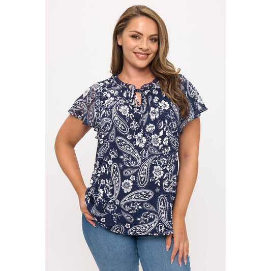 PLUS PAISLEY TOP