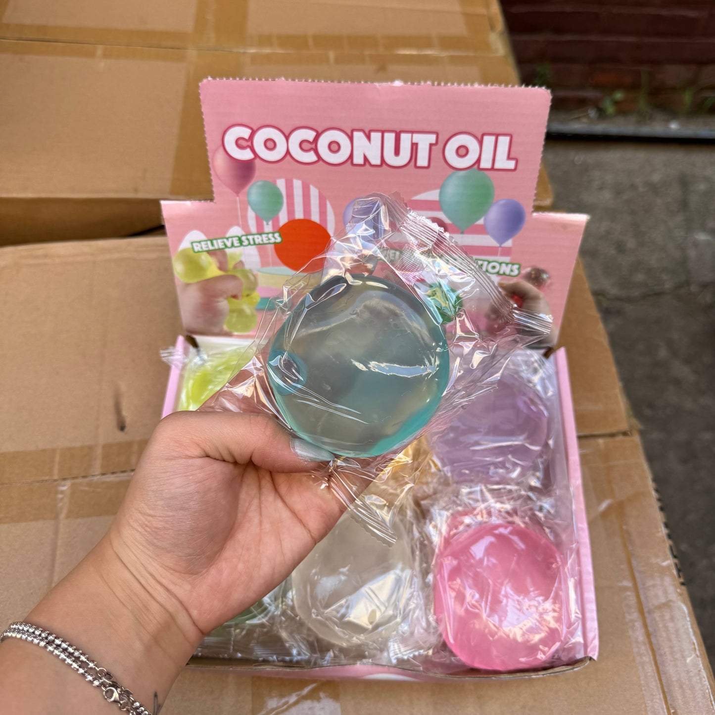 Coconut Oil Vaseline Colorful Round Ball Squishy