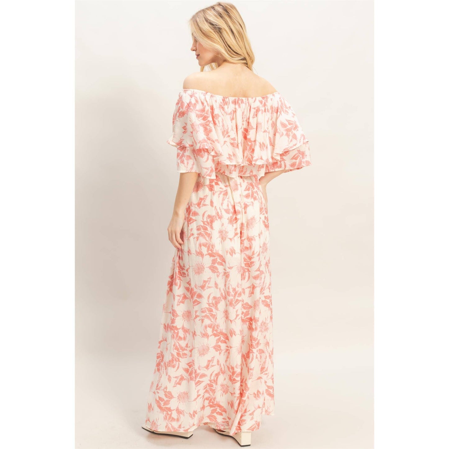 Floral Off-Shoulder Top & Pants Set