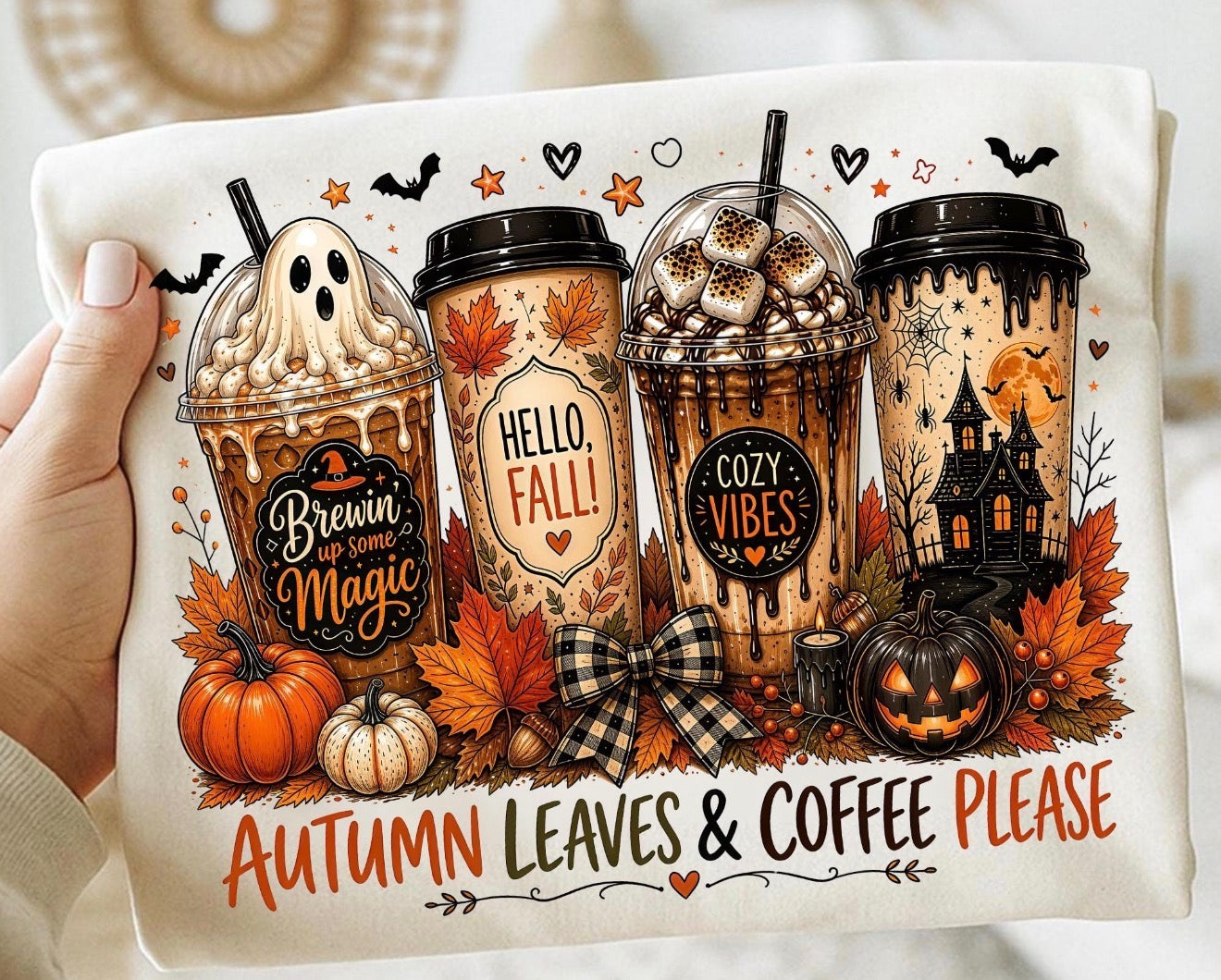 Autum & Coffee Please Tee
