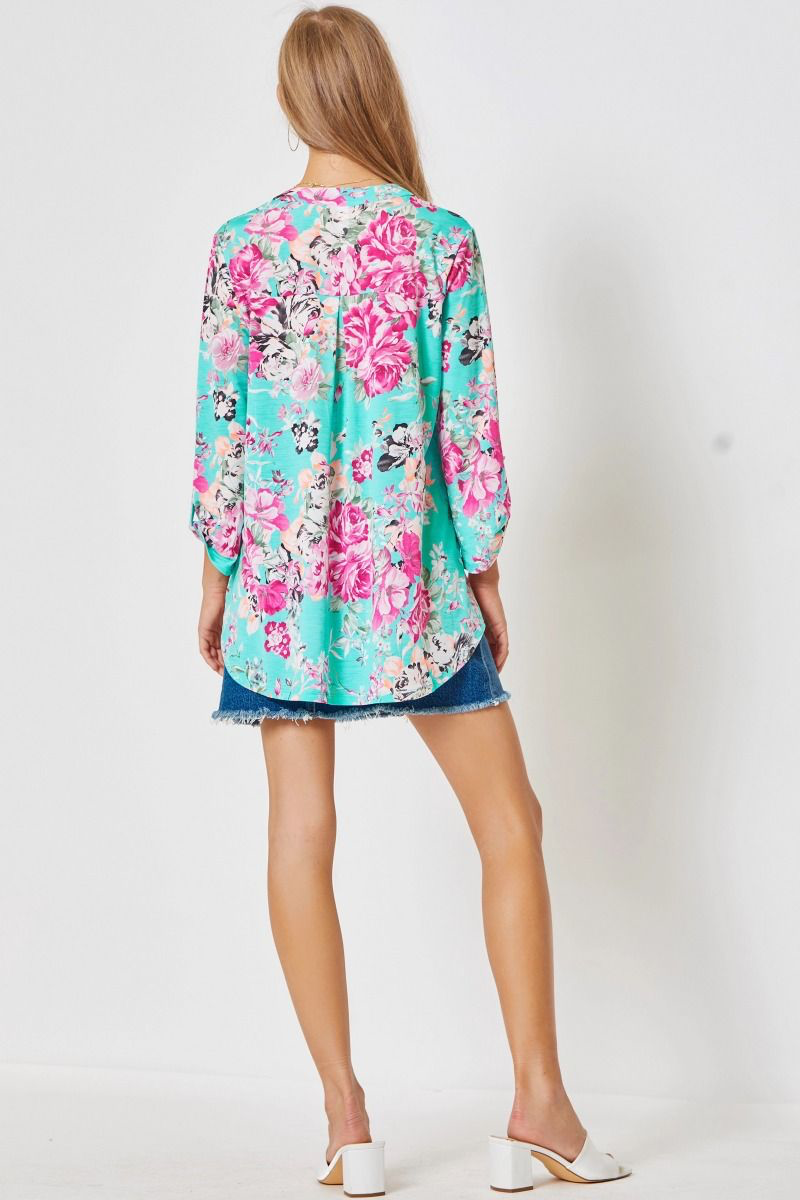 3/4 Sleeve Printed LIZZY Top