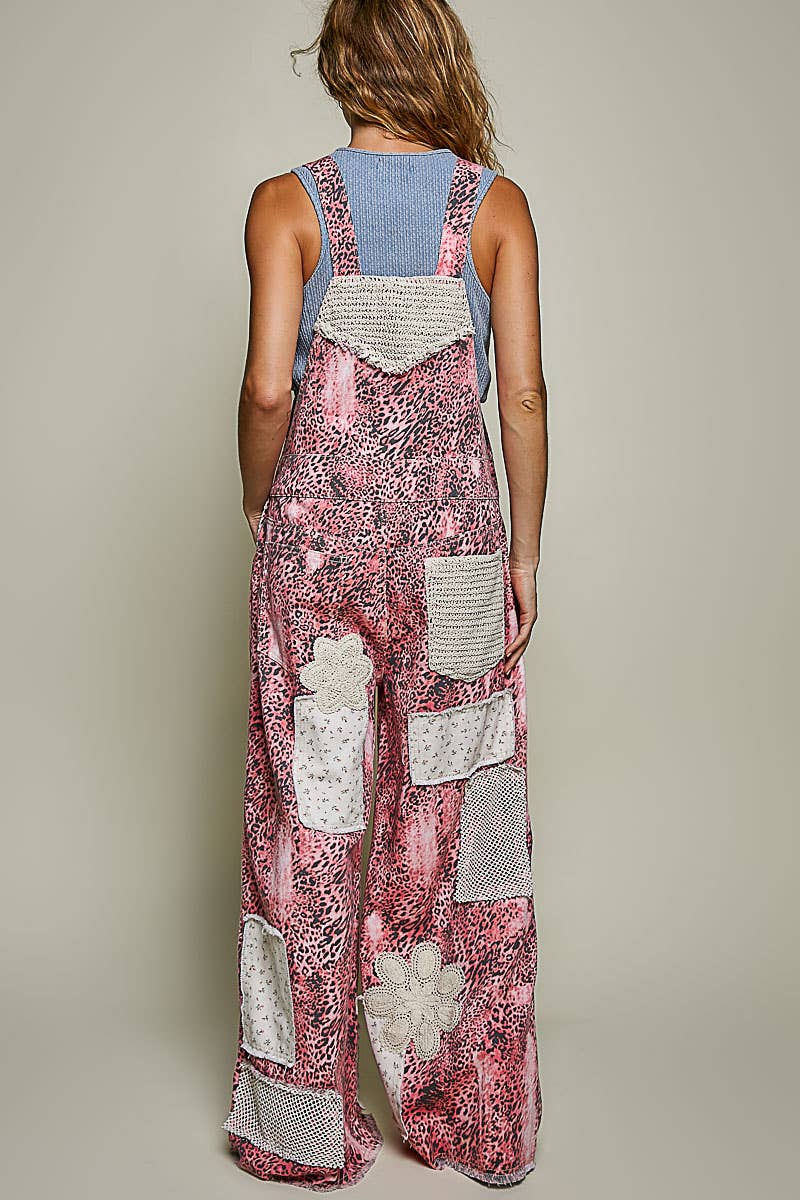 POL Crochet Patch Woven Overalls PREORDER 10/30