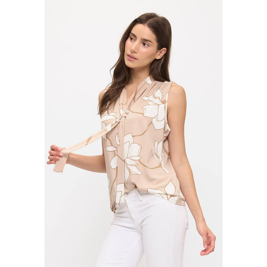 FLORAL BOW PEARL TANK