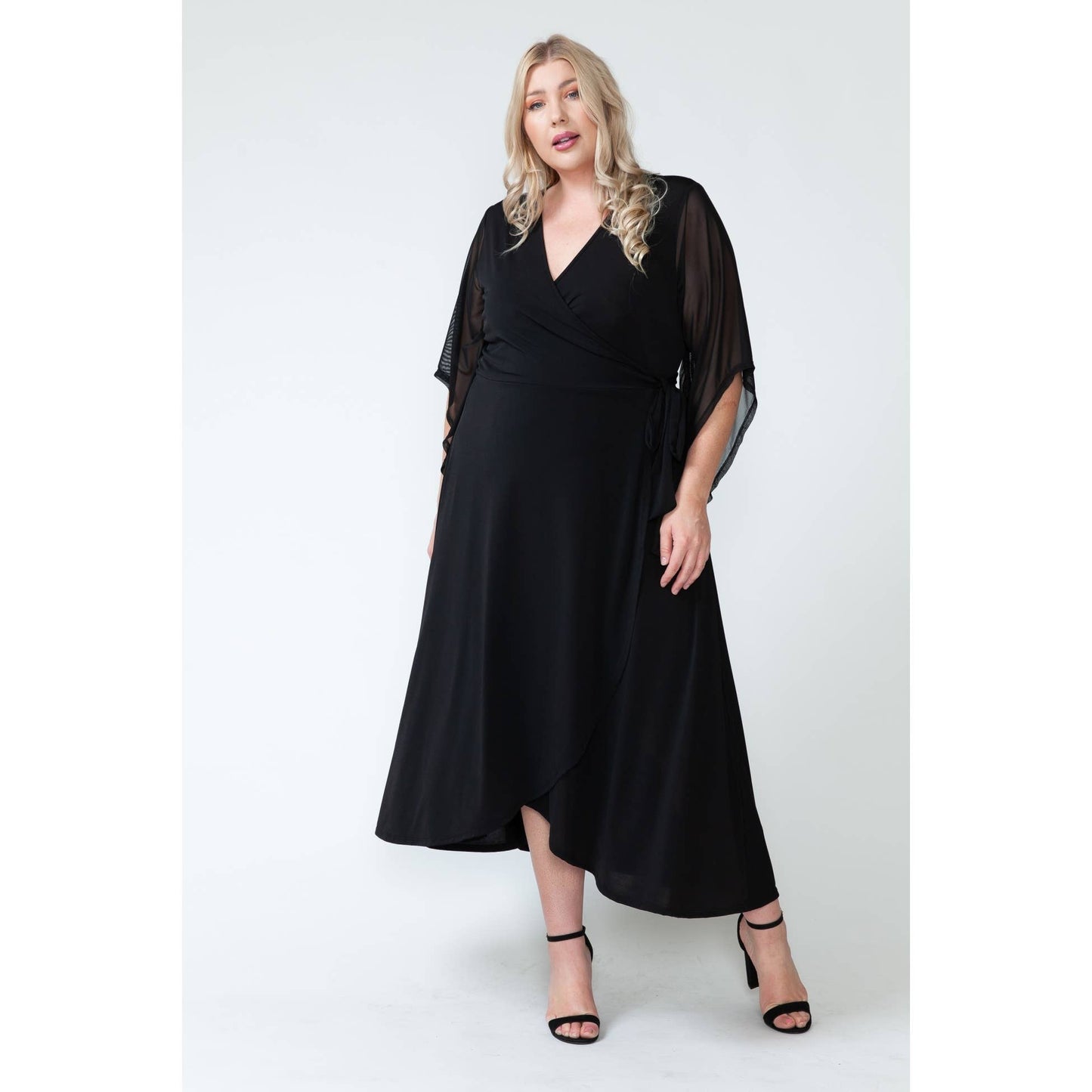 Overlap Mesh Maxi Dress