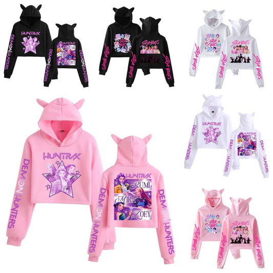 KPop Cat Ear Short Hoodie