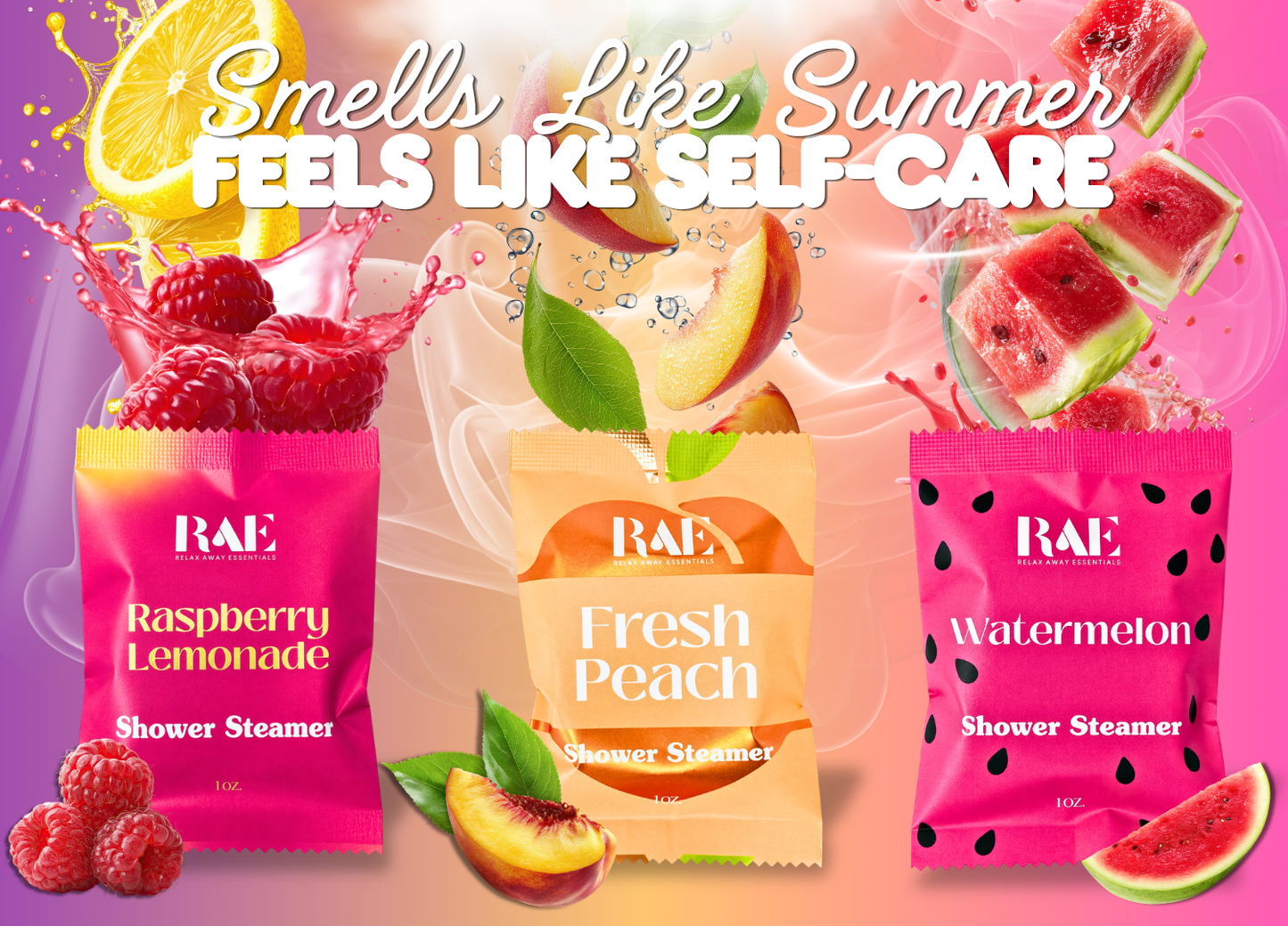 Squeeze The Day Fruity Shower Steamers 6 Pack - Made in USA