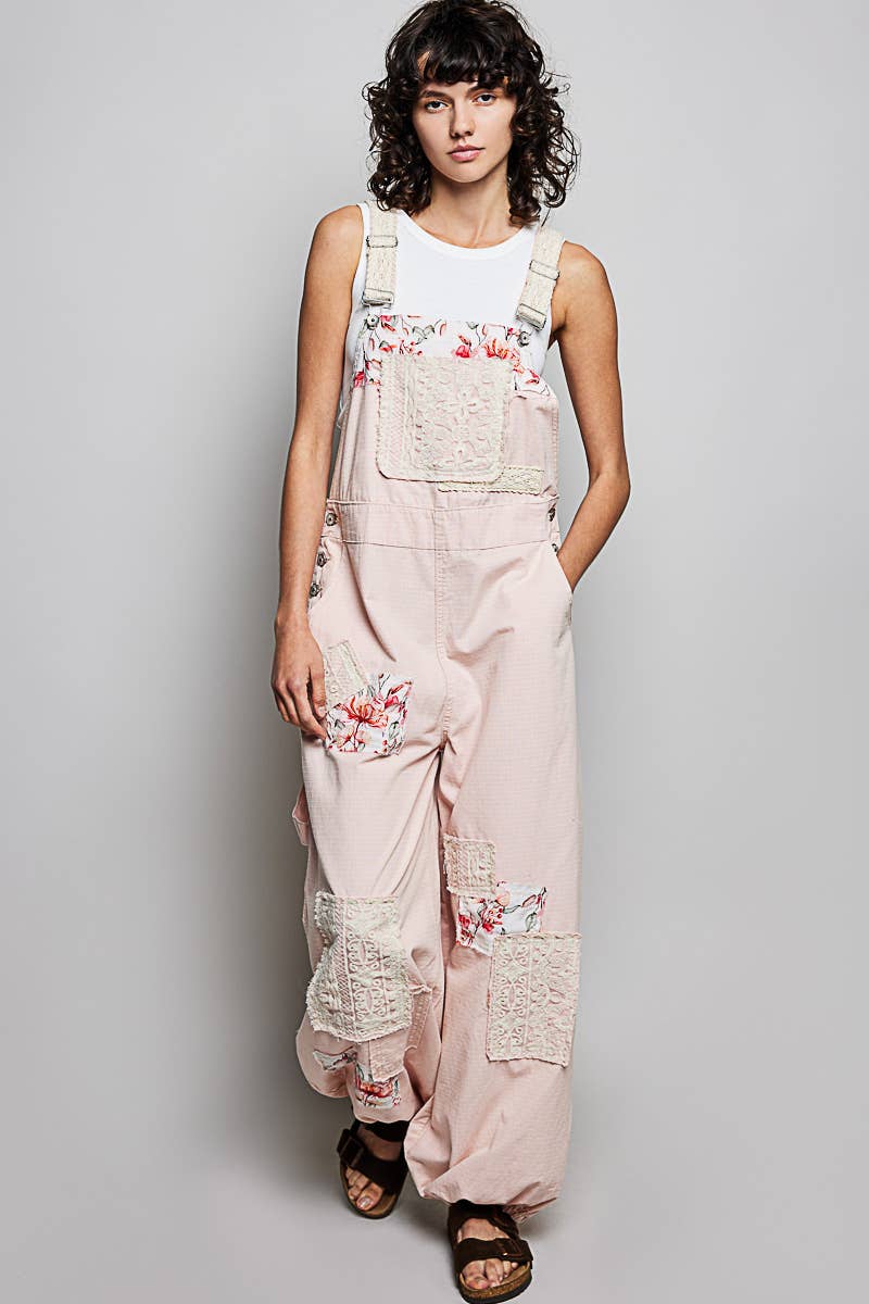 POL Lace Patch Strap Jogger Overall PREORDER (pink is in stock)