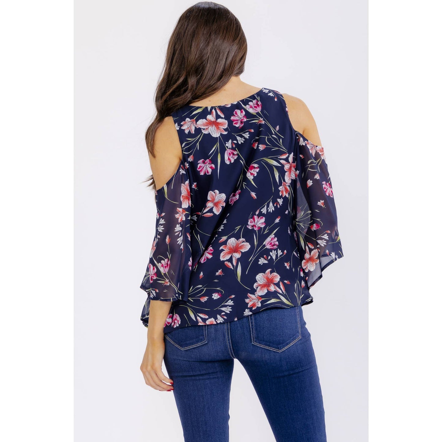 FLORAL COLD SHOULDER TOP