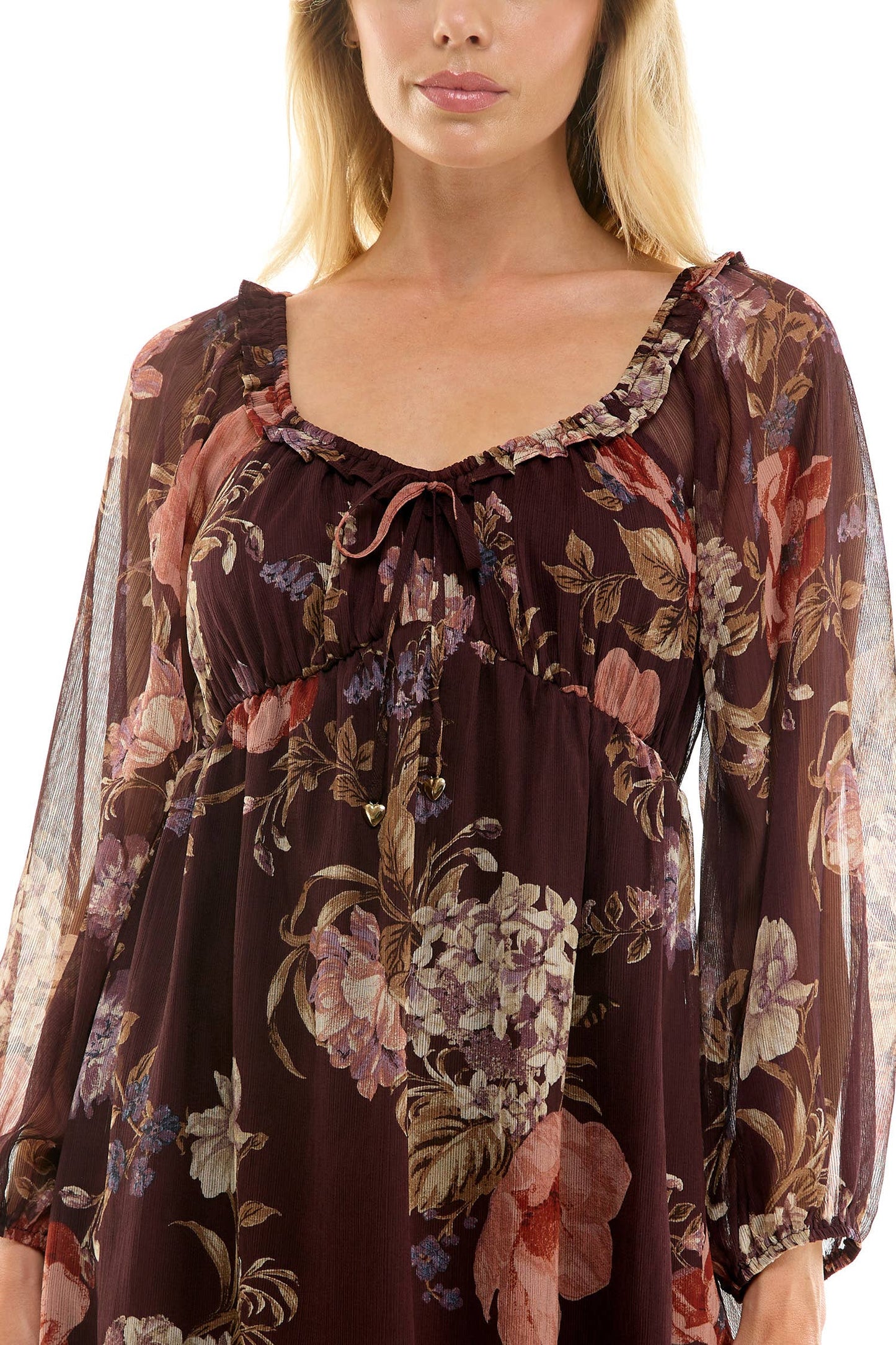 VINTAGE FLORAL EMPIRE MINI DRESS
