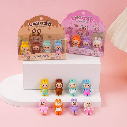 Cute monster rubber eraser-4pcs set