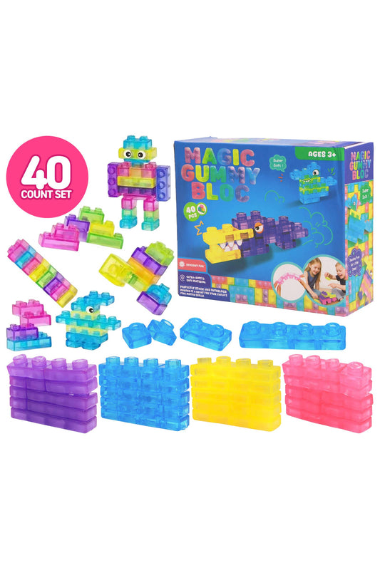 Colorful Gummy Squish Blocks Building Sensory Toy INSTOCK