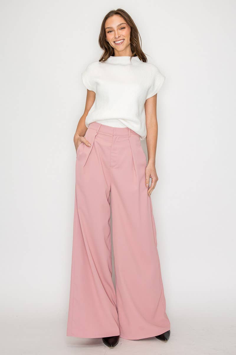 CASUAL WIDE LEG TROUSER PANT